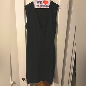 Midi suede wrap dress